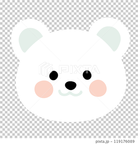 簡單可愛的北極熊手繪插畫，沒有主線 119176089