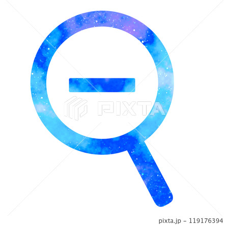 マーブルな星空｜縮小マークの虫眼鏡 119176394