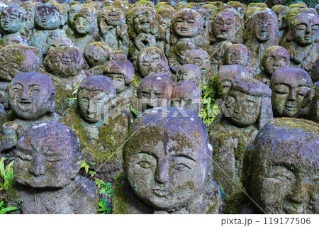 京都市右京区　愛宕念仏寺の表情豊かな羅漢さん 119177506