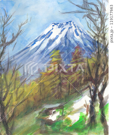 御坂山より富士山を望む 119177663
