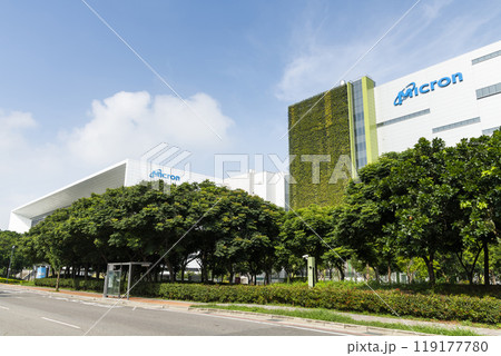 Building view of Micron Technology Company Taichung Houli plant in Taiwan. is an American producer of computer memory and computer data storage. Building view of Micron Technology Company Taichung Houli plant in Taiwan. is an American producer of computer memory and computer data storage. 119177780