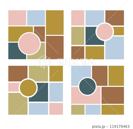 Collage moodboard. Mood board montage photos concept. Colour pallet poster. Vector design mockup 119178463