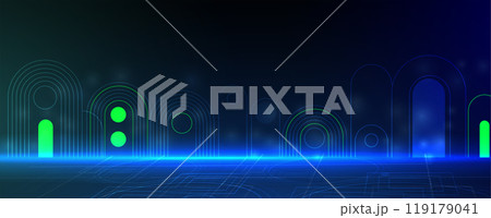 Abstract modern science and technology futuristic dark blue background. Handmade vector. Abstract modern science and technology futuristic dark blue background. Handmade vector. 119179041