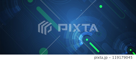 Abstract modern science and technology futuristic dark blue background. Handmade vector. Abstract modern science and technology futuristic dark blue background. Handmade vector. 119179045