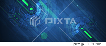 Abstract modern science and technology futuristic dark blue background. Handmade vector. Abstract modern science and technology futuristic dark blue background. Handmade vector. 119179046
