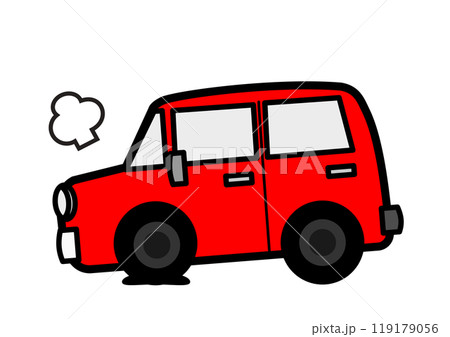 タイヤがパンクした車 119179056