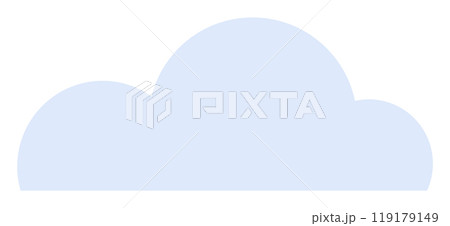 Light blue cloud shape on a white background. Ideal for weather forecasting, cloud storage concepts, web design, children s illustrations, and environmental graphics. Simple yet versatile design Light blue cloud shape on a white background. Ideal for weather forecasting, cloud storage concepts, web design, children s illustrations, and environmental graphics. Simple yet versatile design 119179149