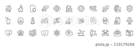 Car review, Cogwheel blueprint and Electric app line icons. Pack of Loyalty points, Repairman, Last minute icon. Phone protect, Chemistry atom, Settings pictogram. Algorithm, Podium. Vector Car review, Cogwheel blueprint and Electric app line icons. Pack of Loyalty points, Repairman, Last minute icon. Phone protect, Chemistry atom, Settings pictogram. Algorithm, Podium. Vector 119179266