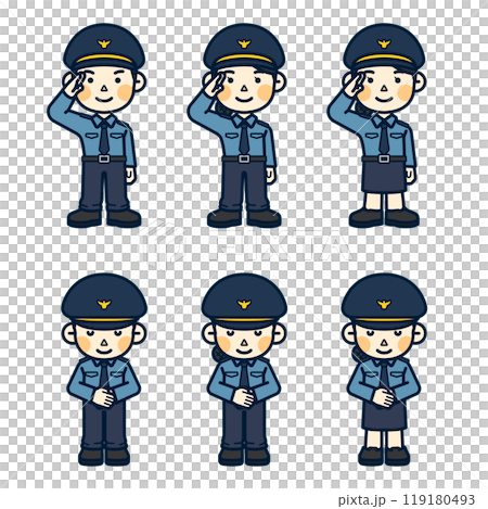 police officer character illustration police officer character illustration 119180493