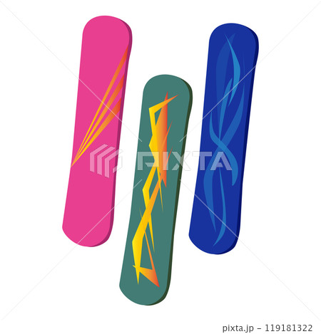 sports, snowboarding, snow slope, fast descent. can be used for postcards, posters and posters 119181322