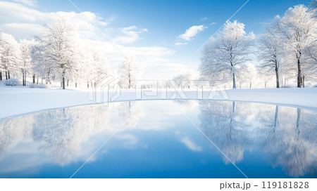 Stunning Winter Landscape with Snow Covered Trees 119181828