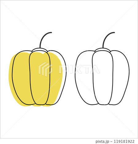 icons, vegetables. set of vegetables. linear art. healthy food 119181922