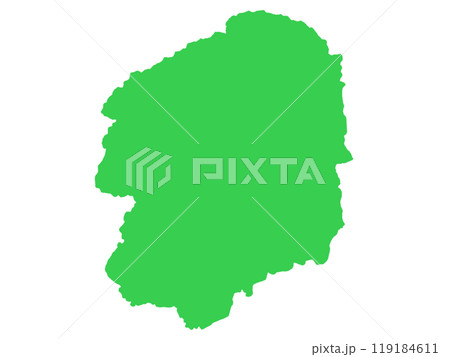 少しゆるい栃木県地図 フチなし 119184611