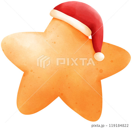 Cute Christmas Star watercolor illustration Cute Christmas Star watercolor illustration 119184822