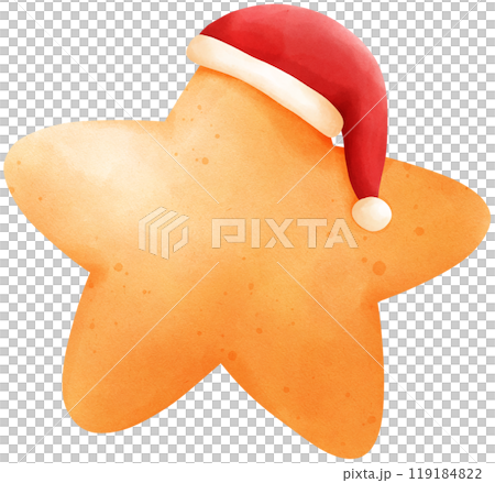 Cute Christmas Star watercolor illustration Cute Christmas Star watercolor illustration 119184822