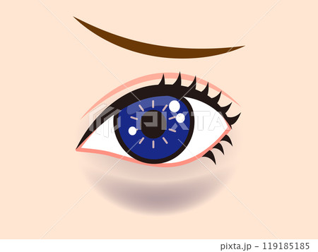 目元にクマができている片目のイラスト素材 目元にクマができている片目のイラスト素材 119185185
