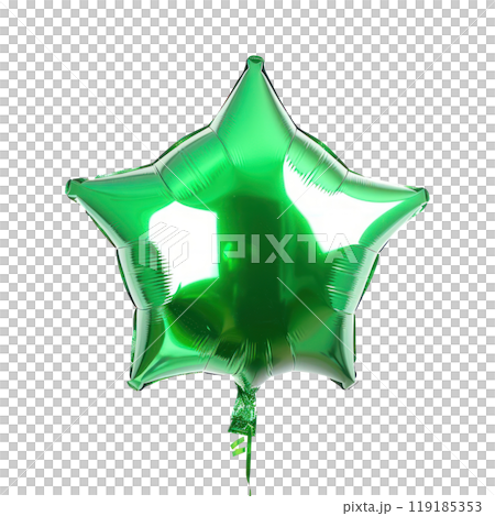 green star balloon for party isolated 119185353
