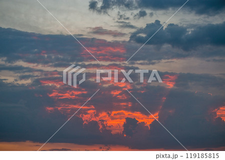 sunset cloudy sky background 119185815