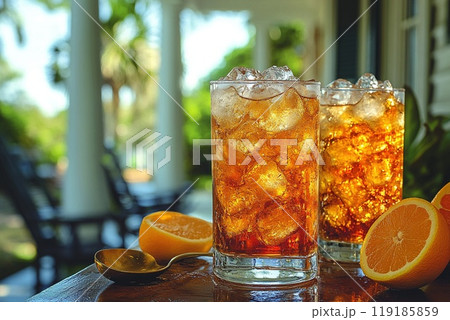 Tom Collins enjoyed on a sun-drenched porch in the American South Tom Collins enjoyed on a sun-drenched porch in the American South 119185859