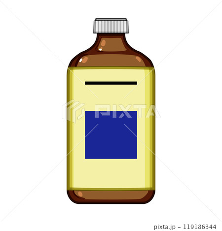 aromatherapy essential oil bottle cartoon vector illustration 119186344