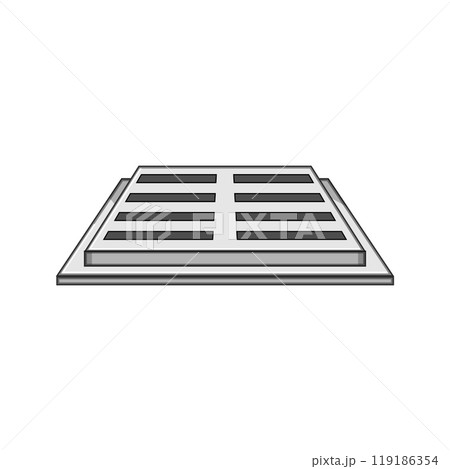 grating drain cover cartoon vector illustration 119186354