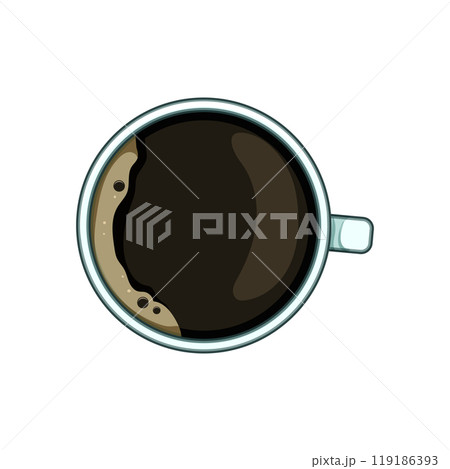 handle coffee cup top cartoon vector illustration 119186393