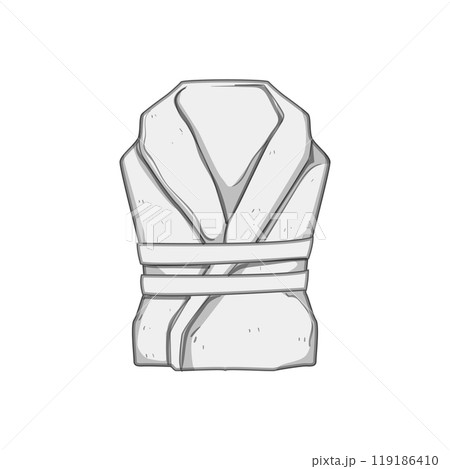 waffle bathrobe cartoon vector illustration 119186410