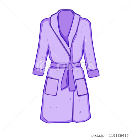 cotton bathrobe cartoon vector illustration 119186415