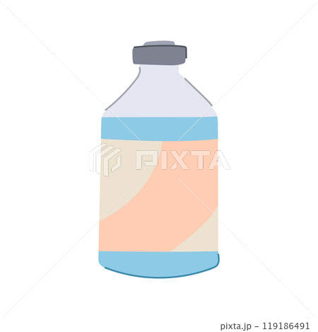 immunity vaccine vial cartoon vector illustration 119186491