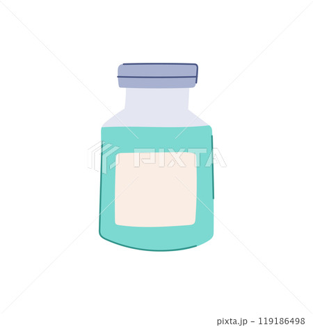 immunization vaccine vial cartoon vector illustration 119186498