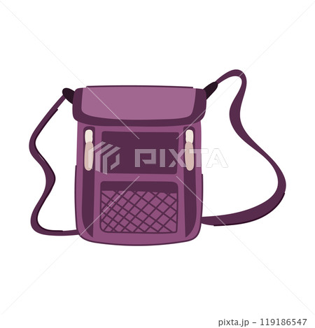 protection travel neck pouch cartoon vector illustration 119186547
