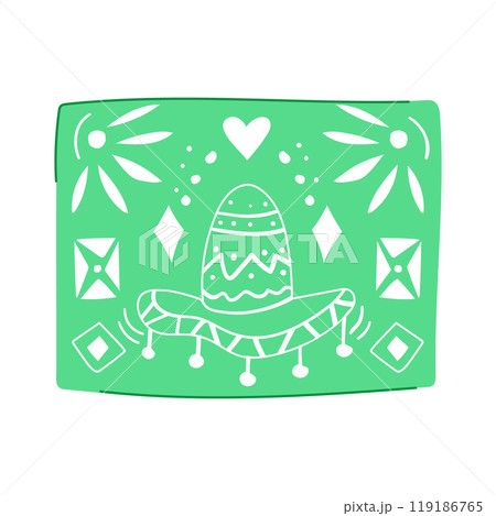 festive papel picado cartoon vector illustration 119186765