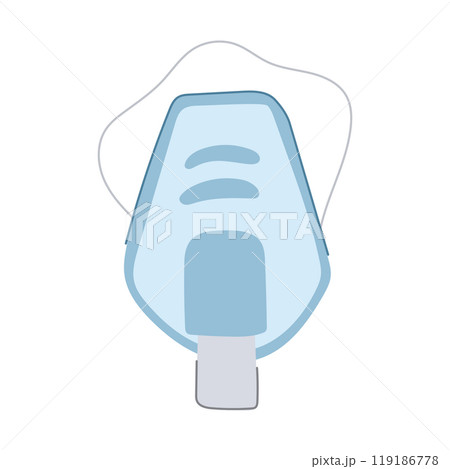 portable oxygen mask cartoon vector illustration portable oxygen mask cartoon vector illustration 119186778
