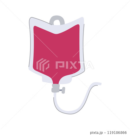 fluid iv drip bag cartoon vector illustration 119186866