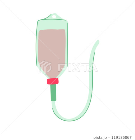 intravenous iv drip bag cartoon vector illustration 119186867