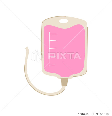 medical iv drip bag cartoon vector illustration 119186870