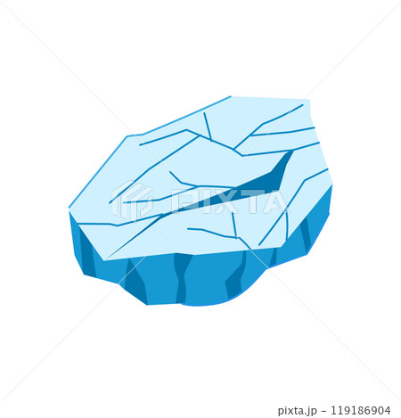 crevasse ice crack cartoon vector illustration 119186904