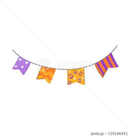 haunted halloween garland cartoon vector illustration haunted halloween garland cartoon vector illustration 119186931