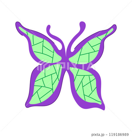 fantasy fairy wings cartoon vector illustration 119186989