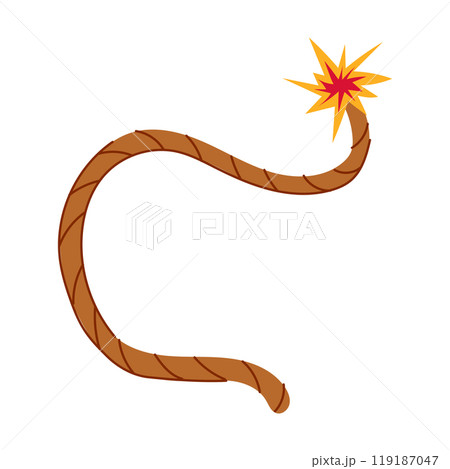 detonation dynamite fuse cartoon vector illustration 119187047