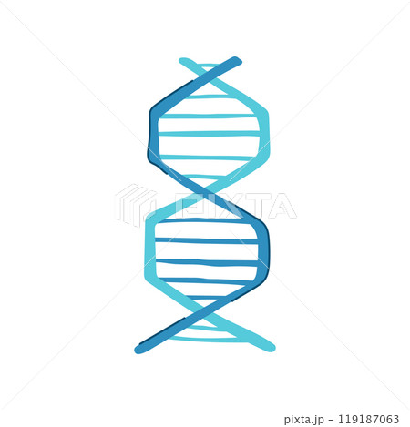 mutation dna spiral cartoon vector illustration 119187063