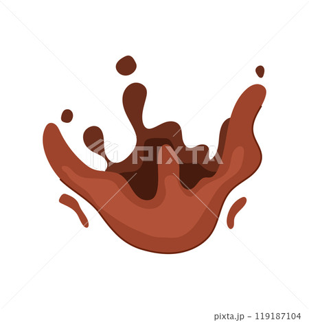 rich chocolate splash cartoon vector illustration 119187104