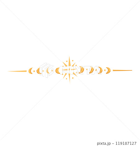 sky celestial divider border cartoon vector illustration 119187127