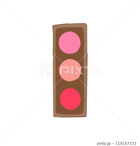 matte blush compact cartoon vector illustration 119187153