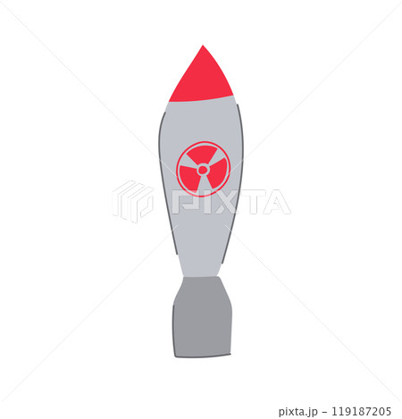 hiroshima atomic bomb cartoon vector illustration 119187205