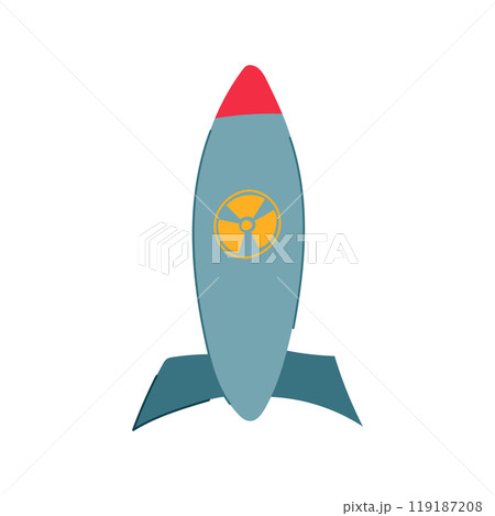 uranium atomic bomb cartoon vector illustration 119187208