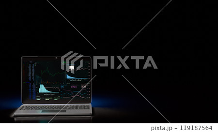 The Notebook and chart for Business concept 3d rendering. 119187564