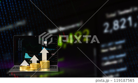 The Notebook and chart for Business concept 3d rendering. 119187565
