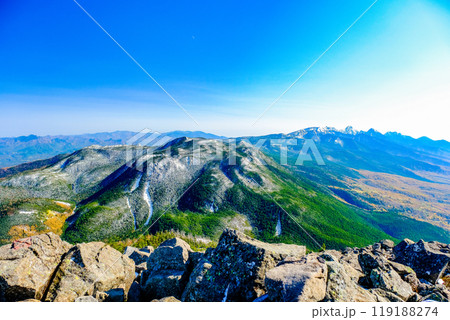 蓼科山頂上から八ヶ岳の展望 119188274