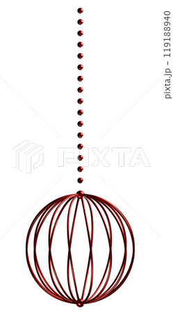 3D素材_クリスマスオーナメント_赤 119188940